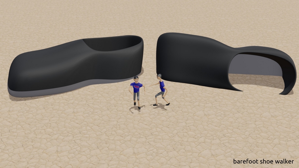 Giant Barefoot Shoes – Blender 3D Model Animation